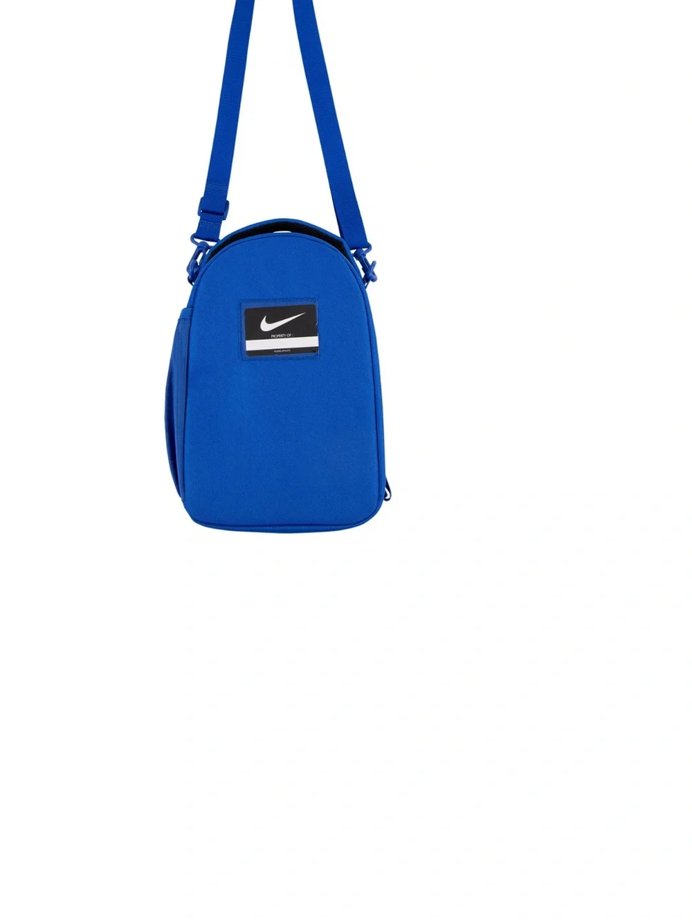 Nike Royal Blue Backpack with Light-Blue Swoosh and Yellow Smile Patch